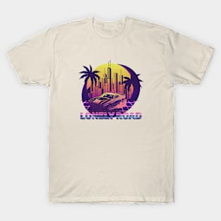 Lonely road with the sound of a car engine T-Shirt